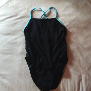 Jolyn Brandon Onesie, Black/Hawaii Blue, Size 30